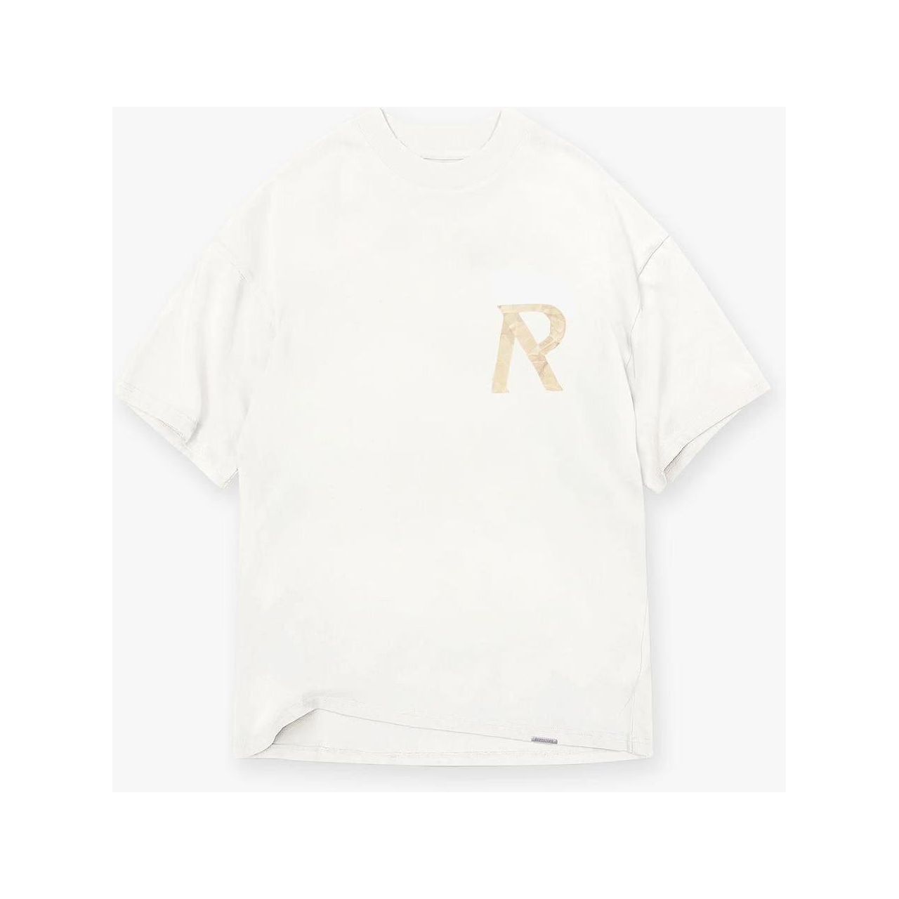 Represent Masking Tape Initial Tee Flat White