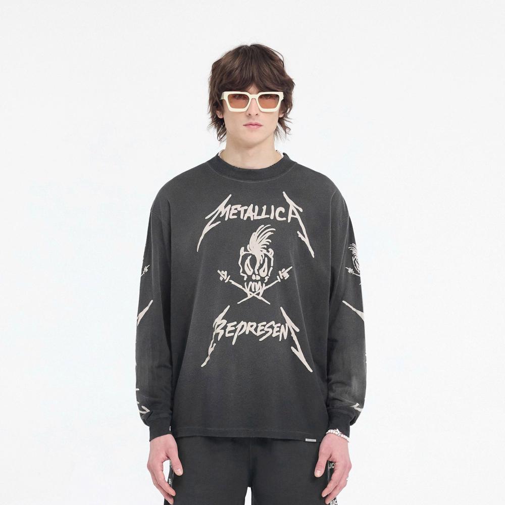 Represent Metallica Garage Inc LS Tee Stained Black