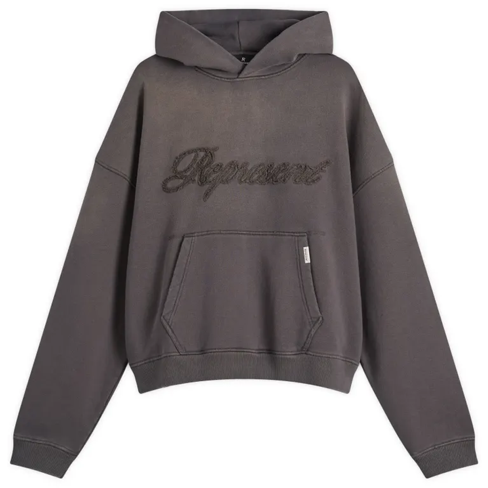 Represent Reverse Applique Hoodie After Dark
