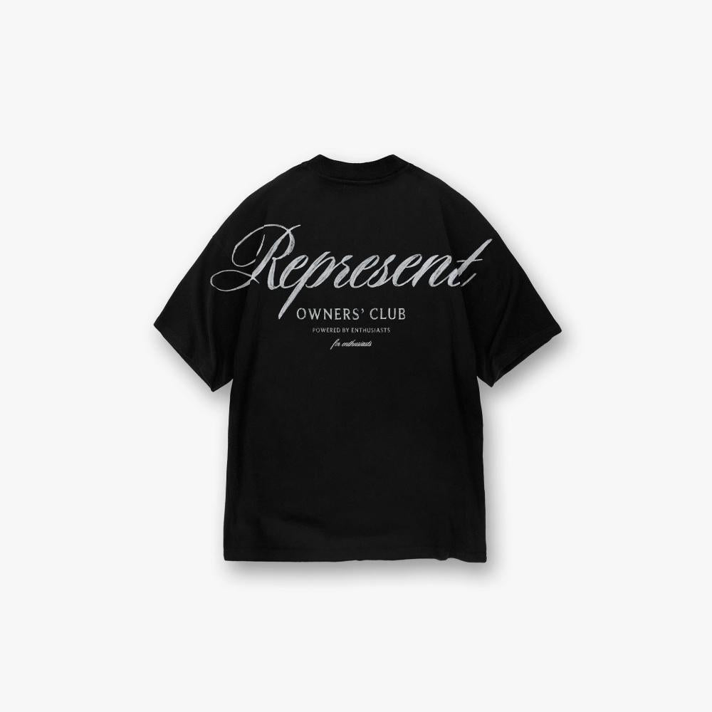 Represent Owners Club Script Tee Black