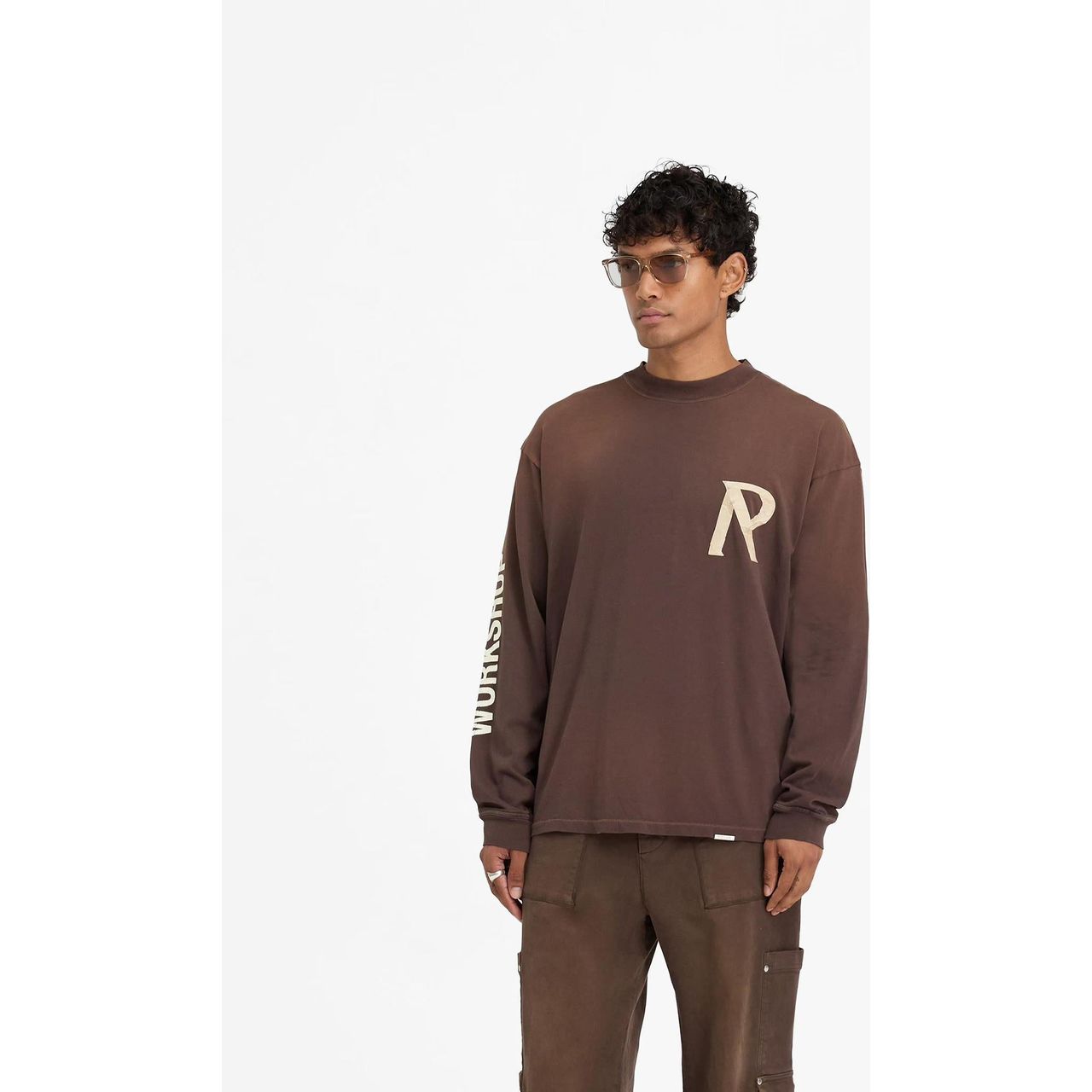 Represent Masking Tape Initial LS Tee Cedar