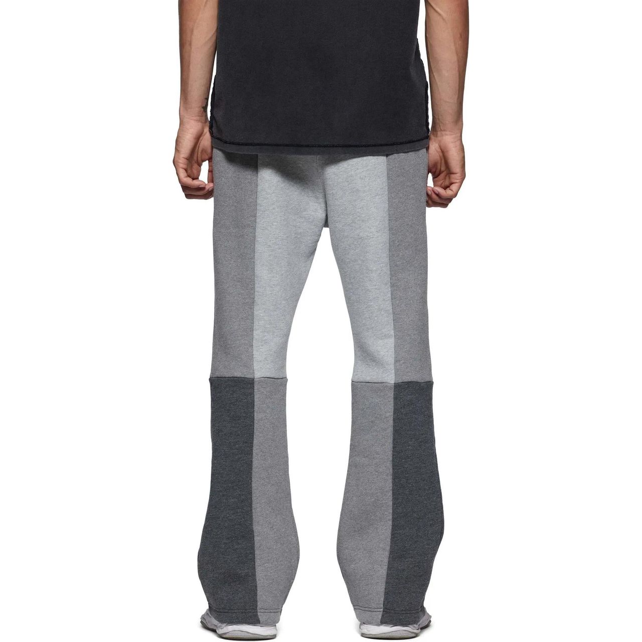 Purple Brand Wordmark Fleece Flared Pant Heather Gray