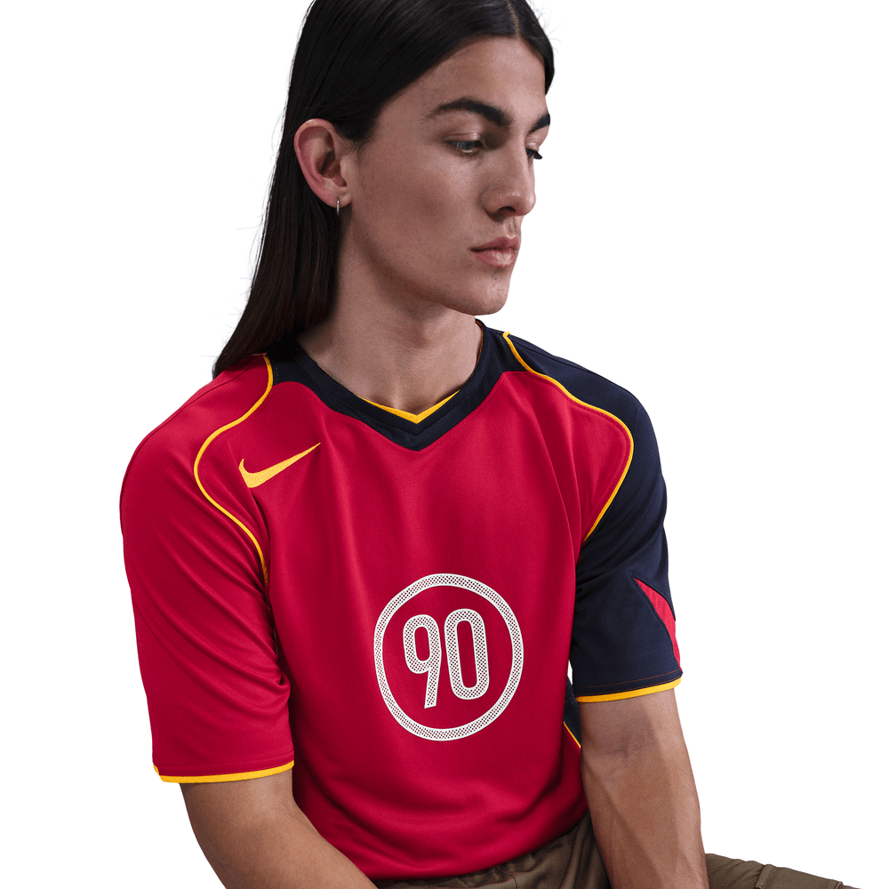 Nike Total 90 Dri-Fit Soccer Jersey Gym Red Midnight Navy