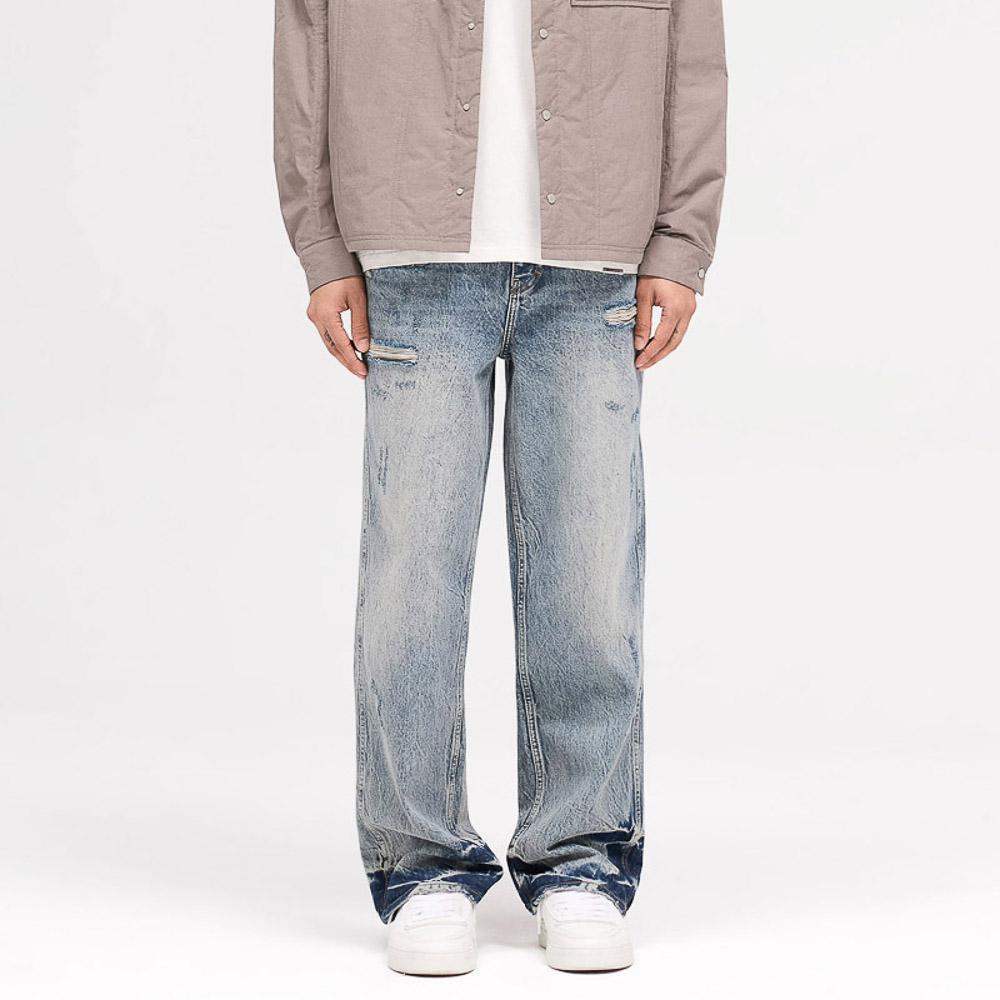 Represent R3 Distressed Baggy Denim Blue/Cream