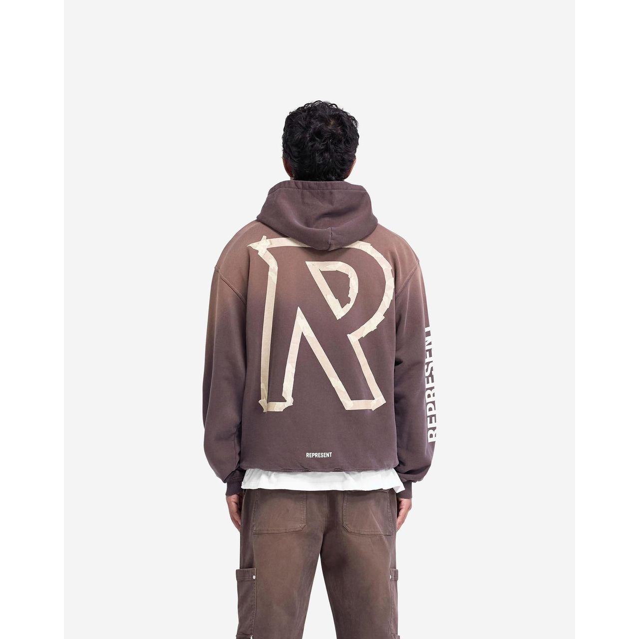 Represent Masking Tape Initial Hoodie Cedar