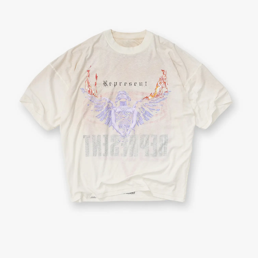 Represent Reversible Living Legacy Tee Washed Ecru