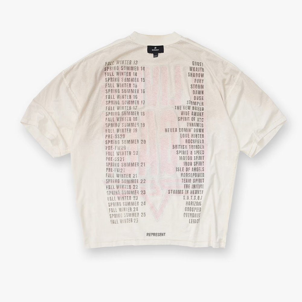Represent Reversible Living Legacy Tee Washed Ecru