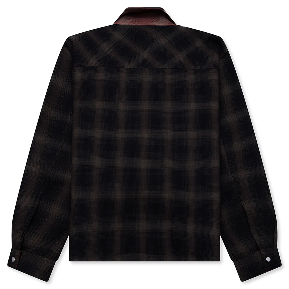 Represent Bonded Reversible Check Shirt Nero