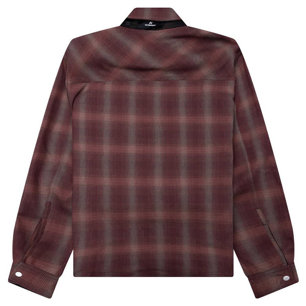 Represent Bonded Reversible Check Shirt Nero