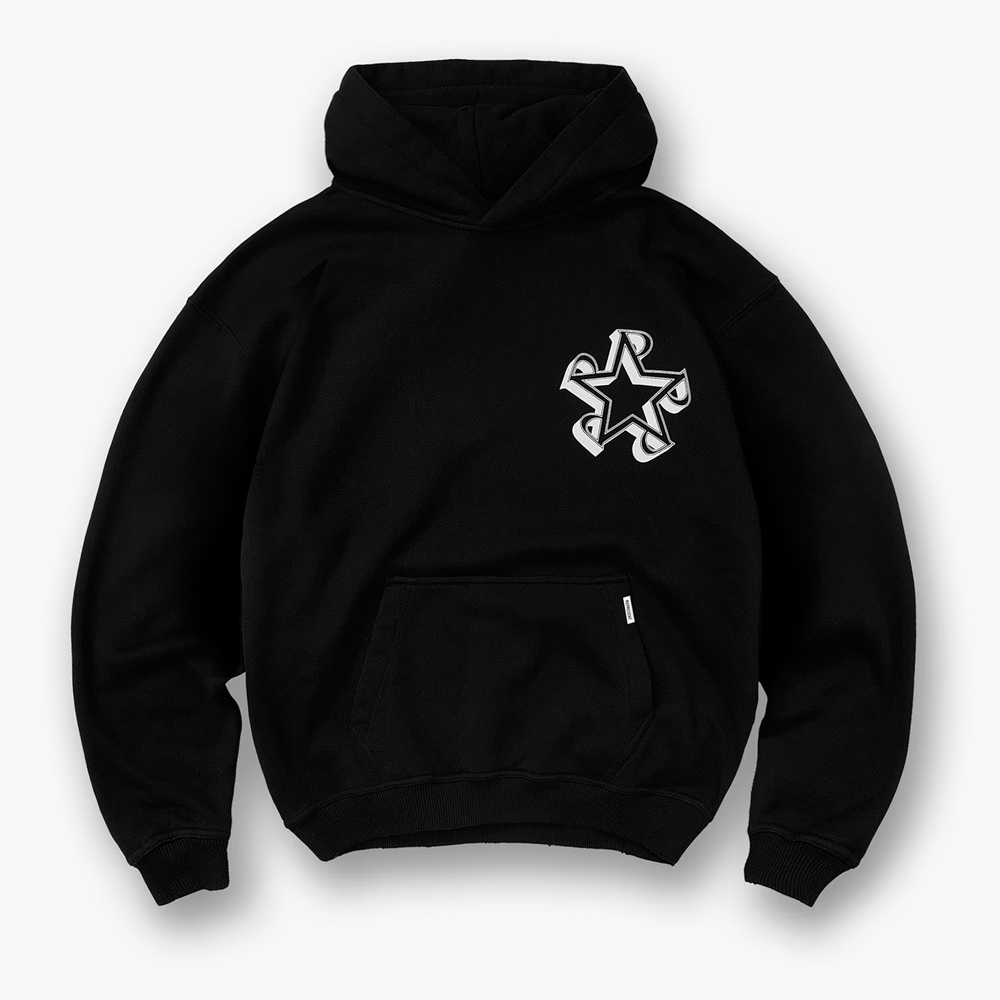 Represent Initial Star Hoodie Jet Black