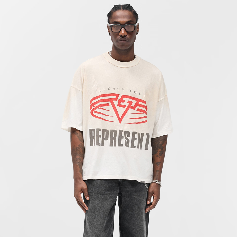 Represent Reversible Living Legacy Tee Washed Ecru