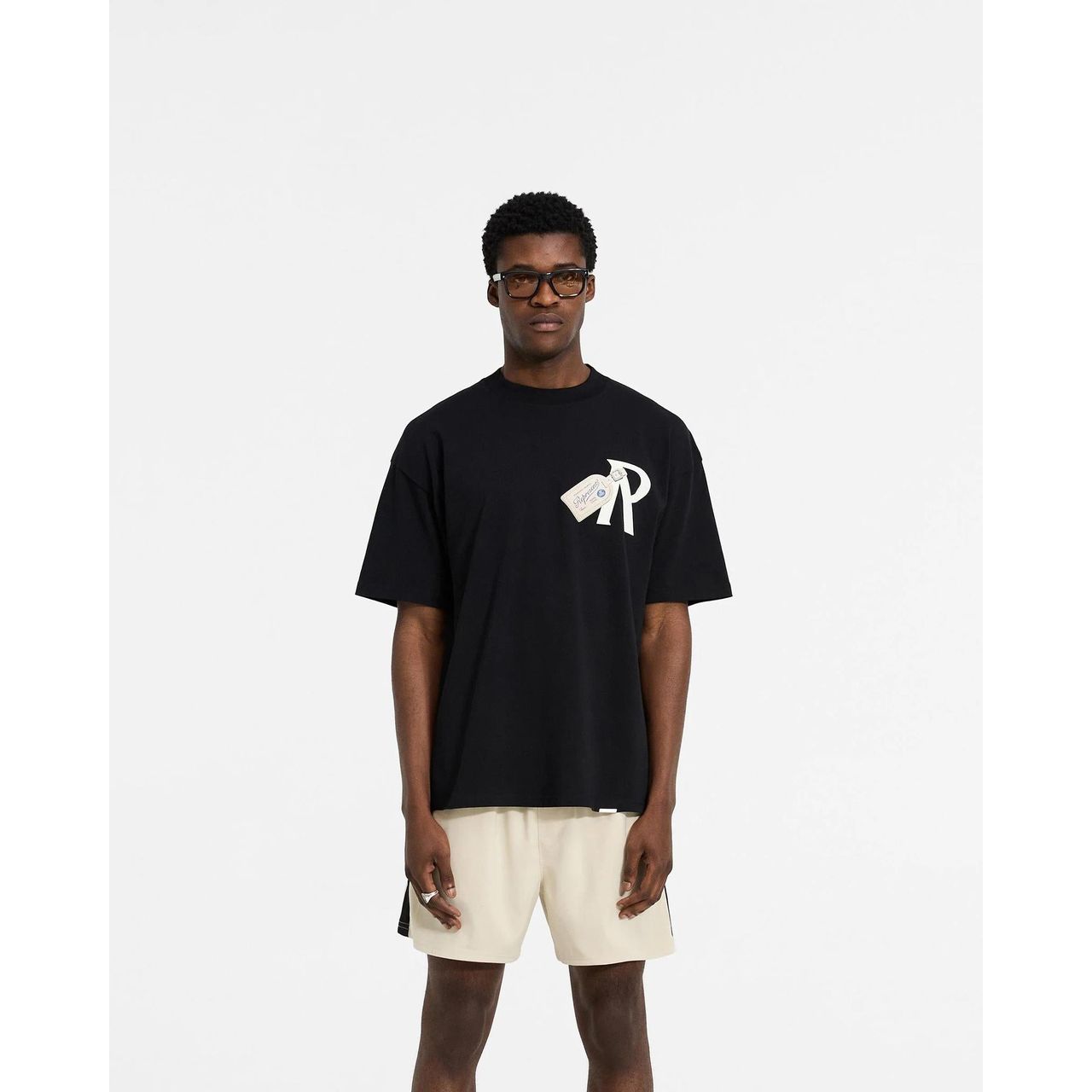 Represent Luggage Tag Tee Jet Black