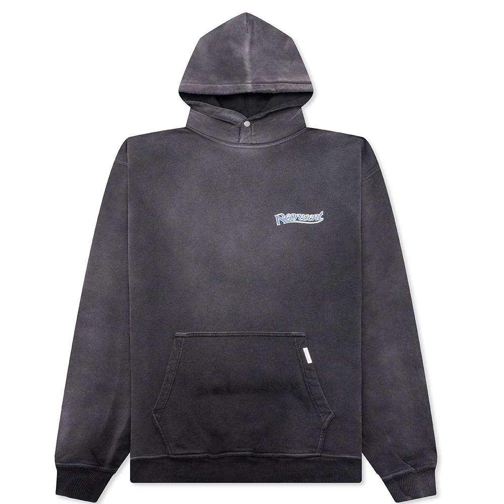 Represent Showcasing Hoodie Stained Black