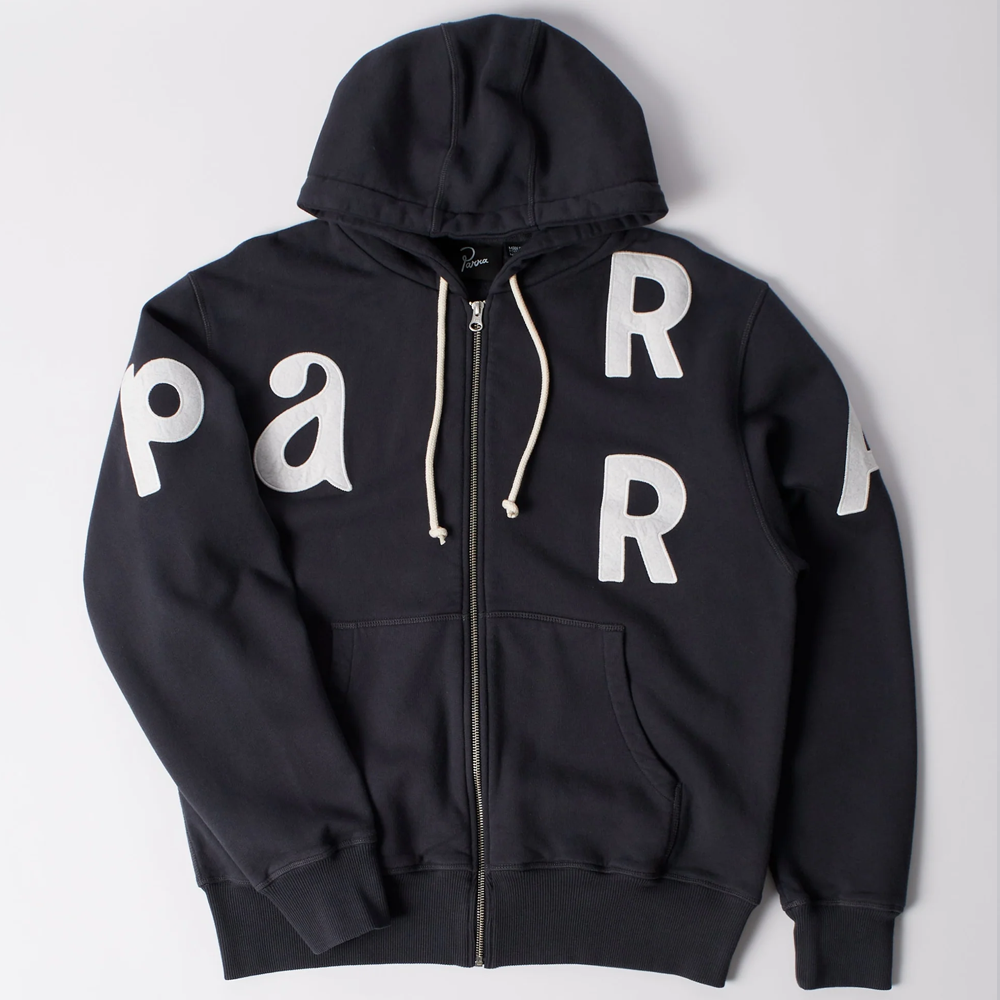 Parra Word Salad Full-Zip Hoodie Dark Navy