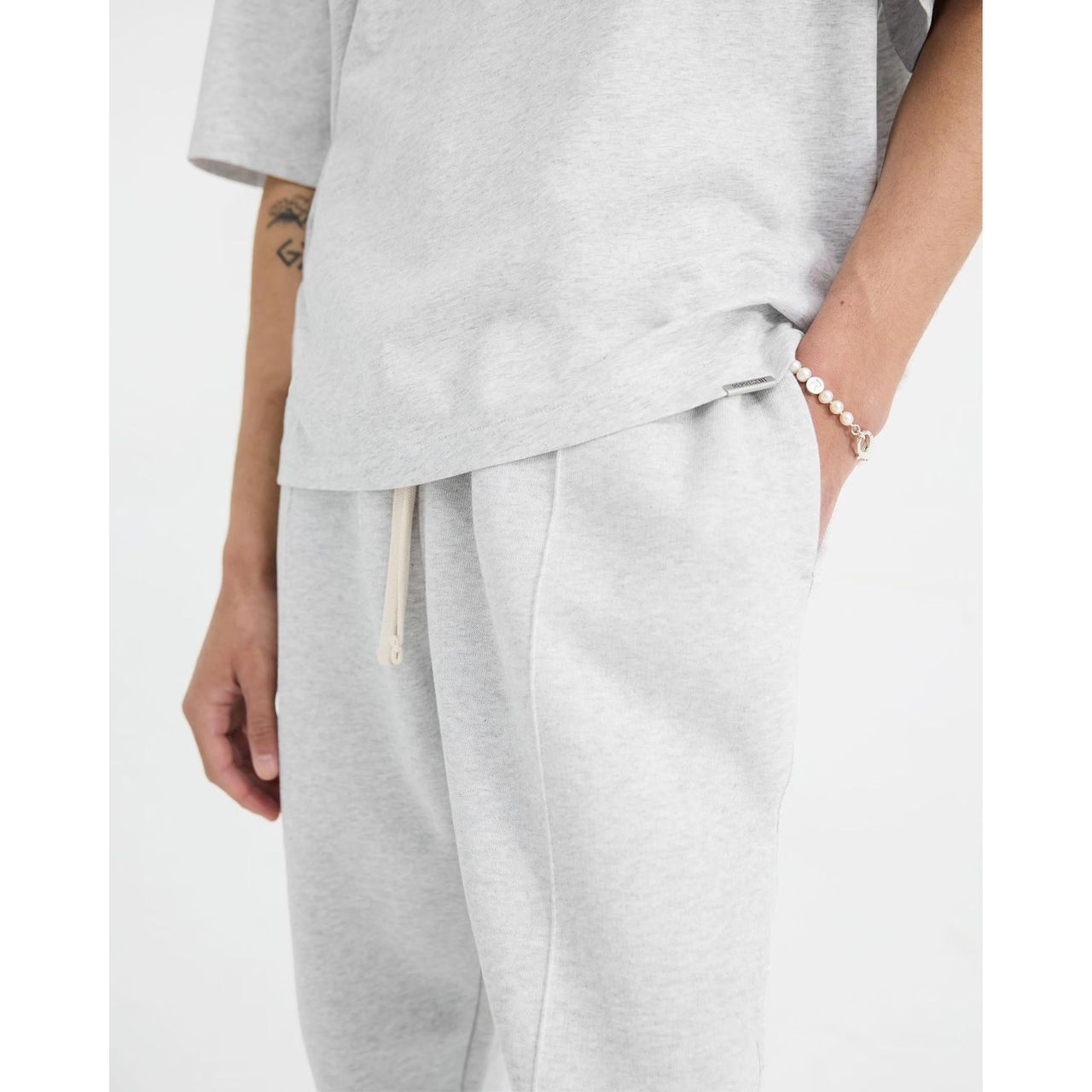Represent Initial Sweatpants Ice Grey Marl