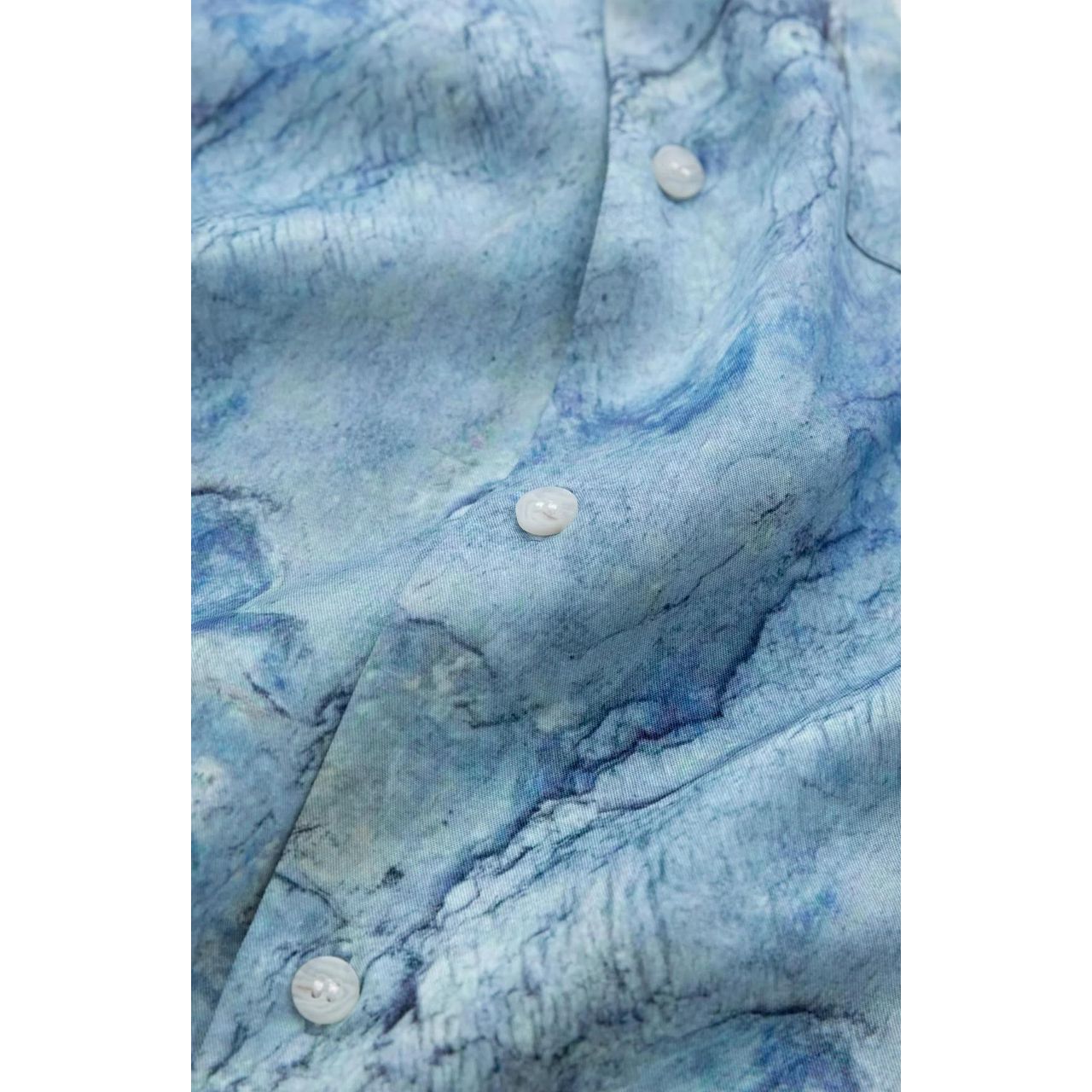 Stampd Ocean Floor Camp Collar Buttondown Ocean Floor Print