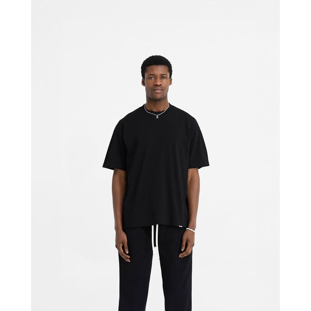 Represent Initial Oversized Tee Black