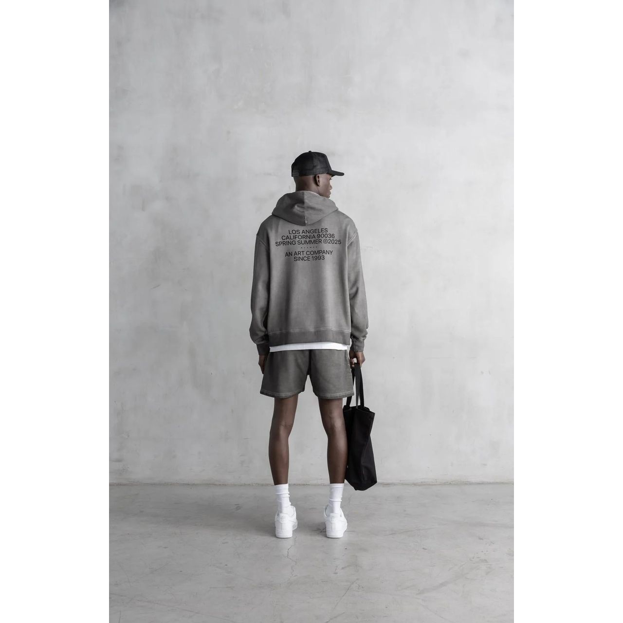 Stampd Oil Washed Madonna Hoodie Storm Grey