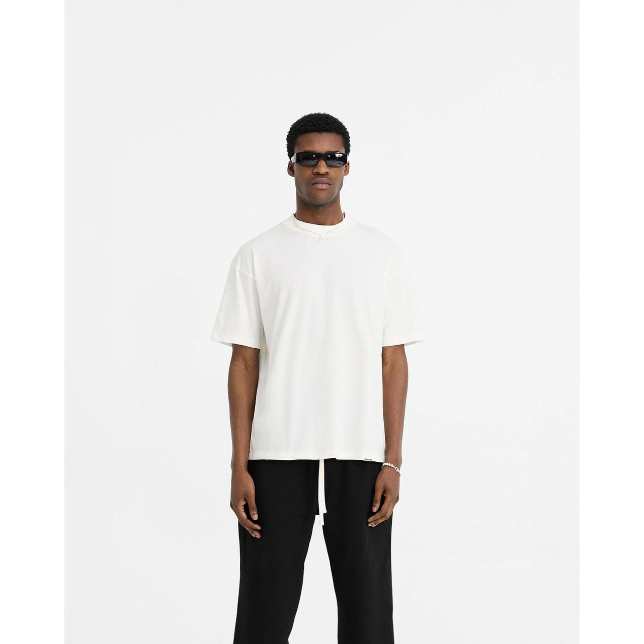 Represent Initial Oversized Tee Flat White