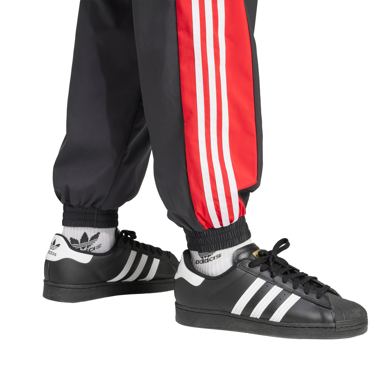 Adidas Warm-up Track Pants Black Scarlet