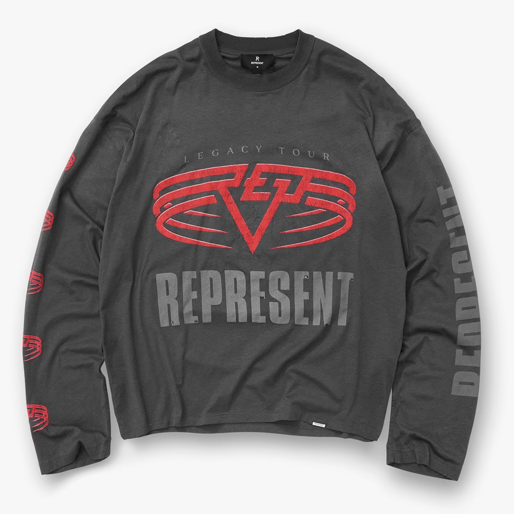 Represent Living Legacy Tour LS Tee Sun Fade Grey