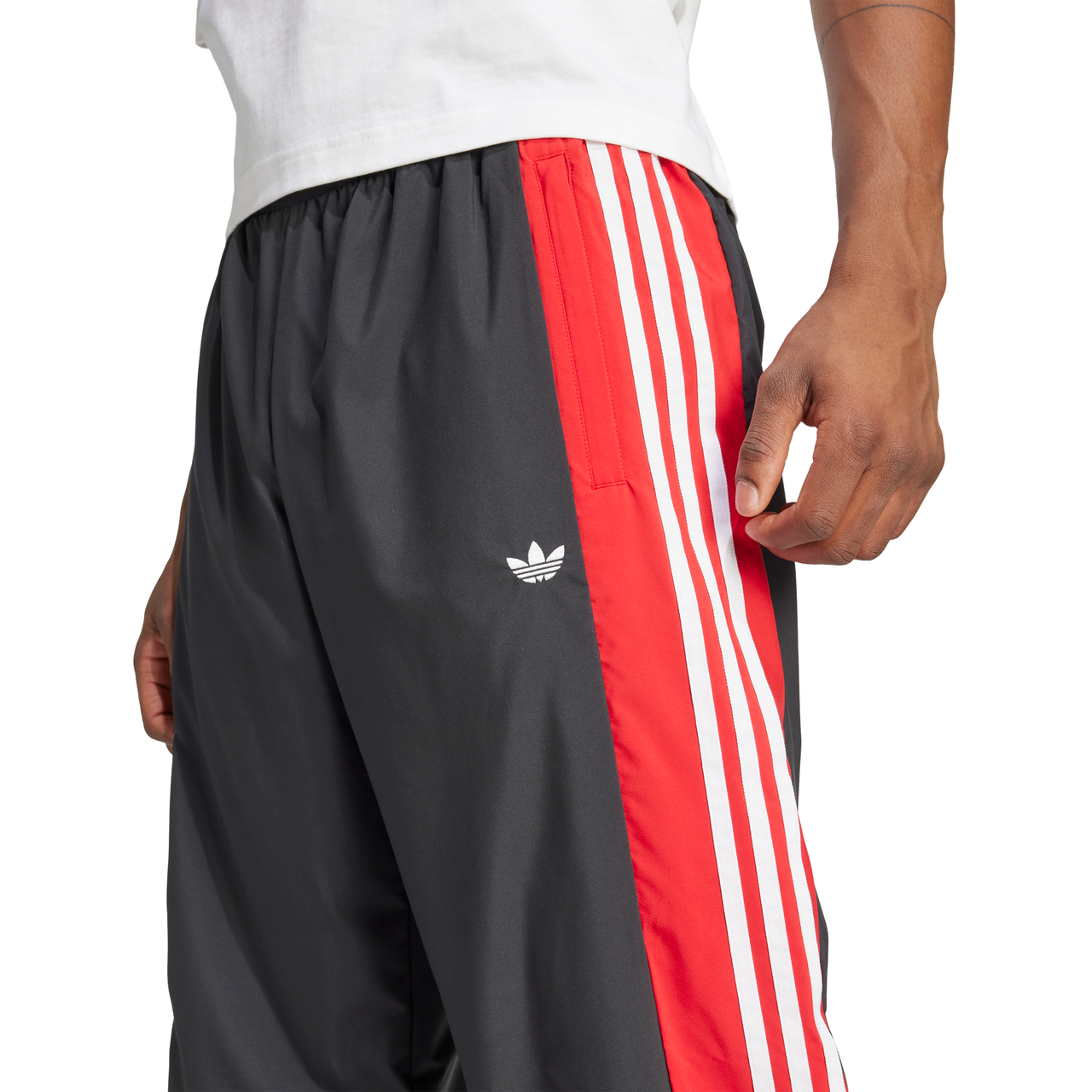 Adidas Warm-up Track Pants Black Scarlet