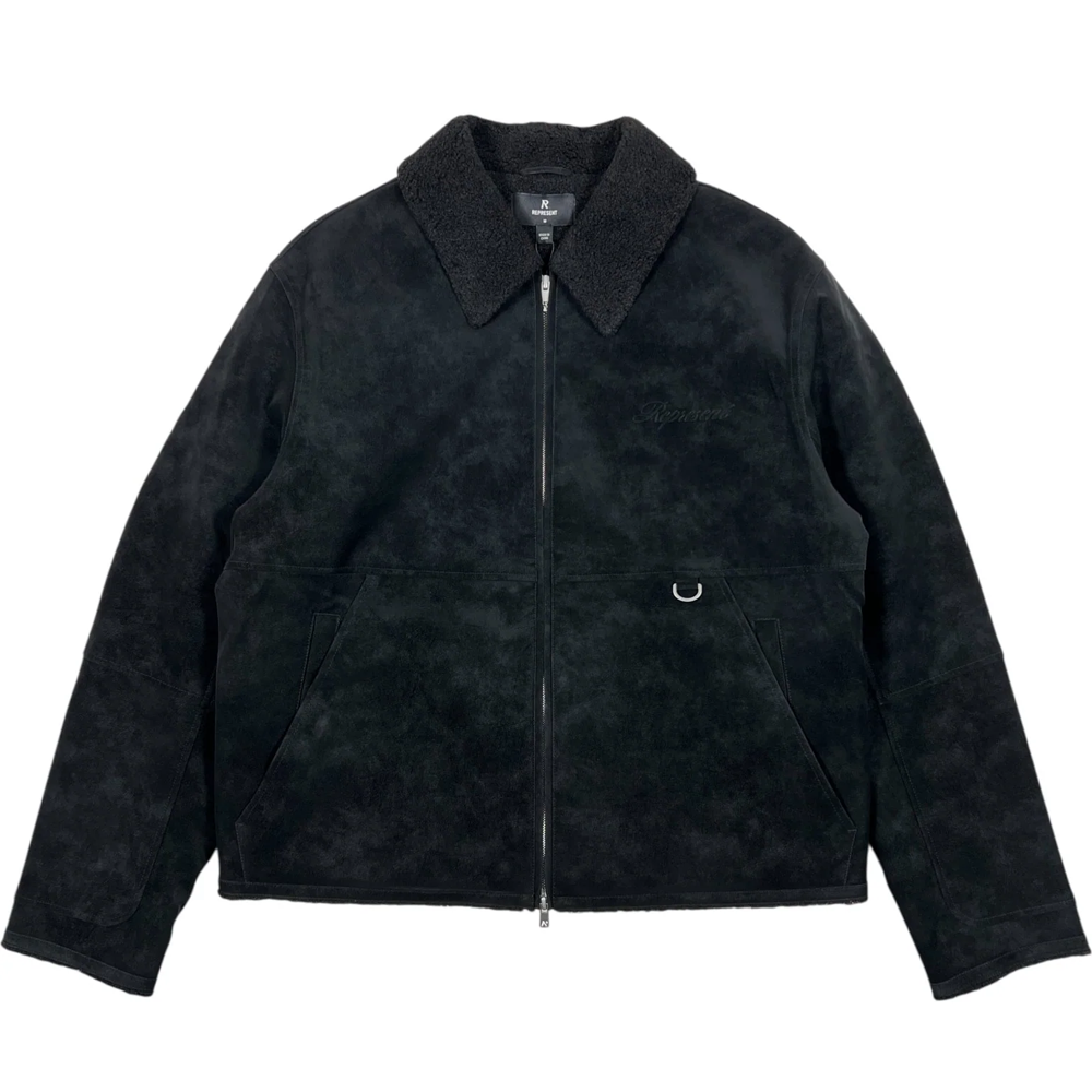 Represent Shearling Jacket Jet Black