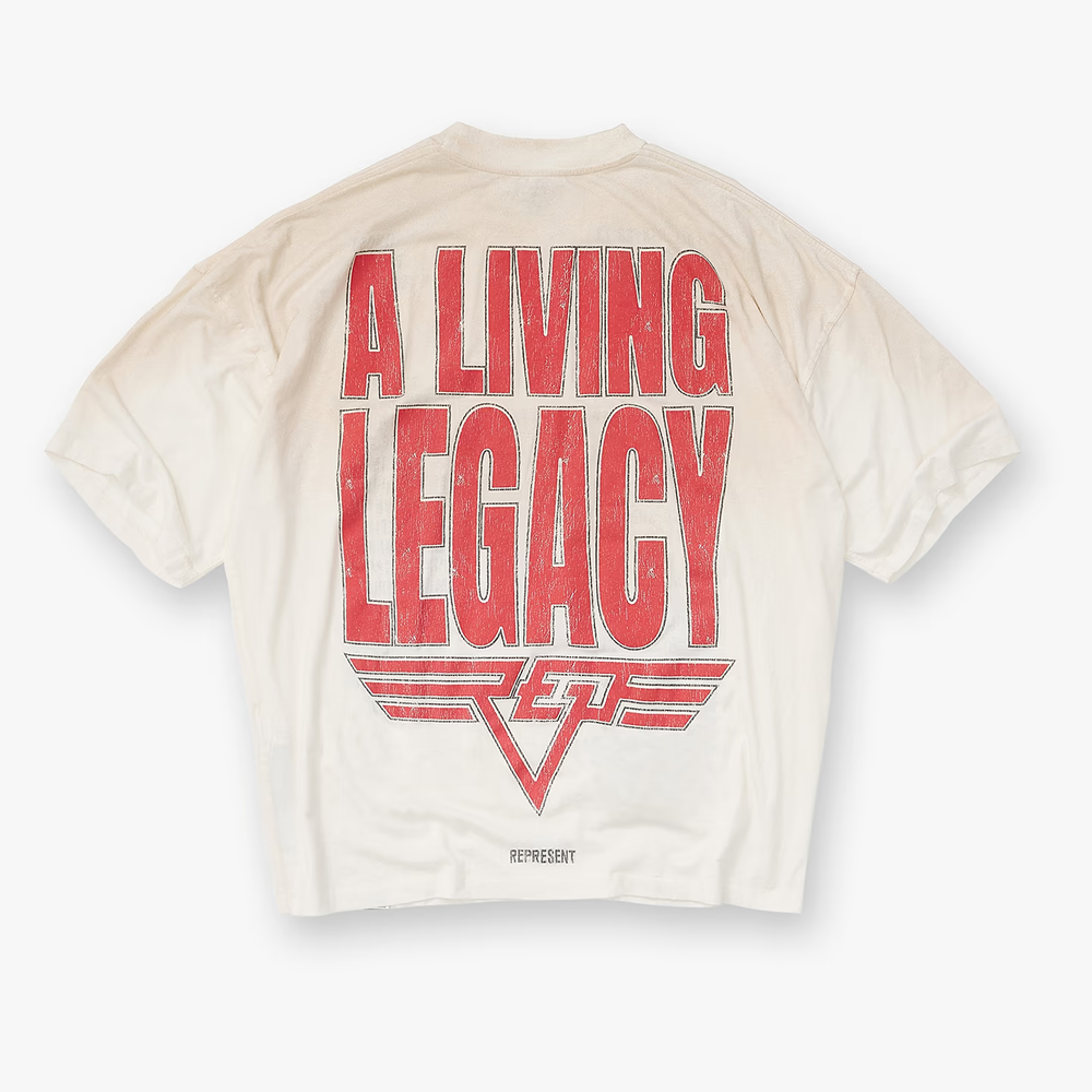 Represent Reversible Living Legacy Tee Washed Ecru