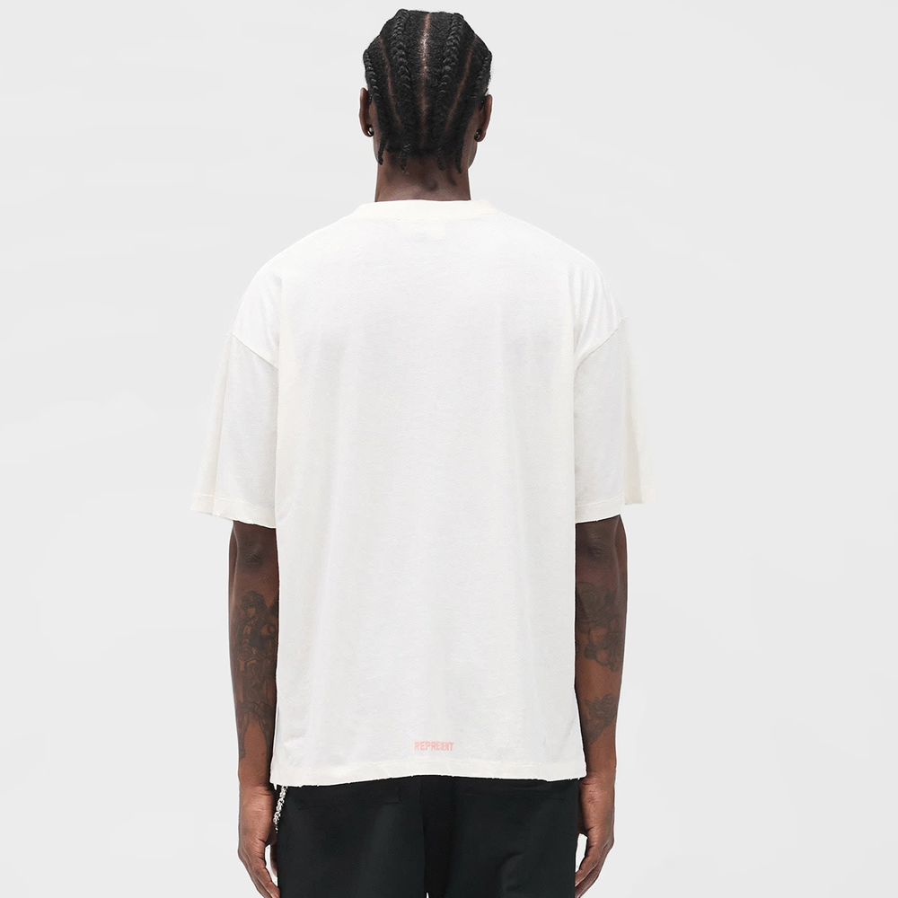 Represent Initial Star Tee Flat White