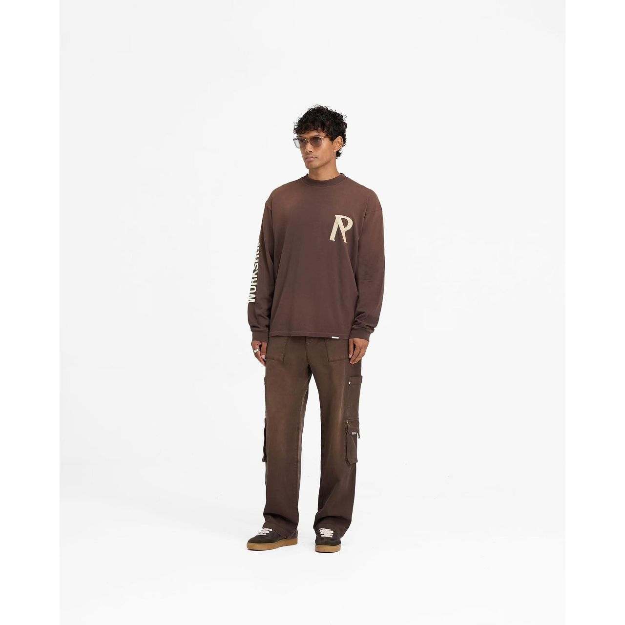 Represent Masking Tape Initial LS Tee Cedar