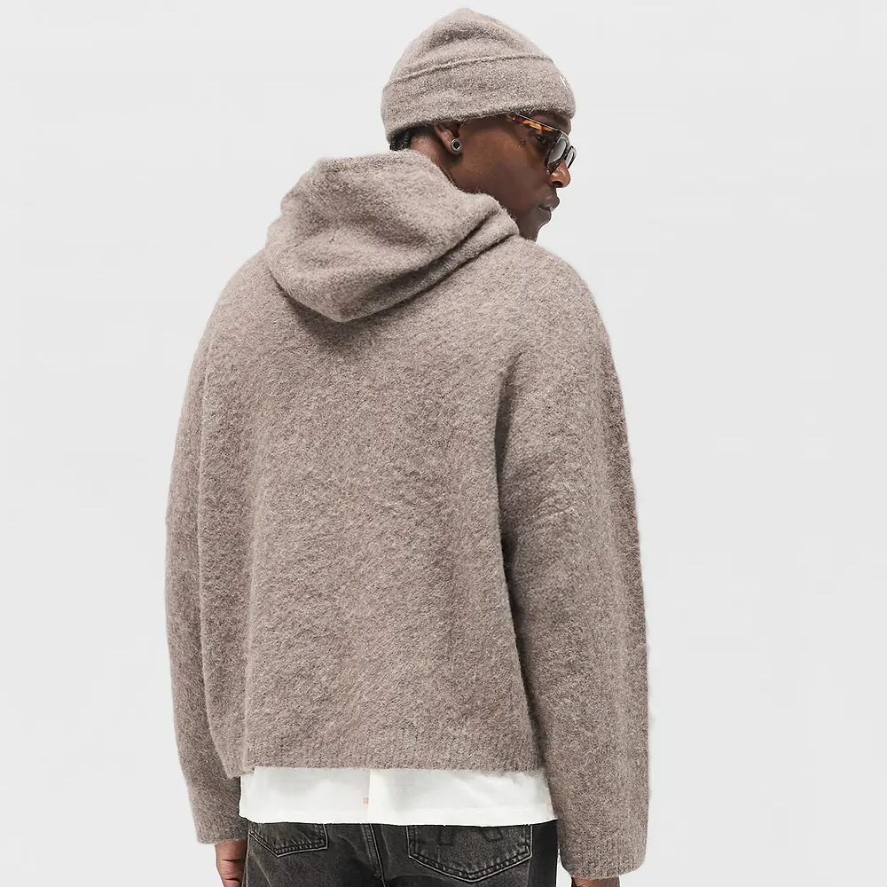 Represent Textured Borg Hoodie Nero