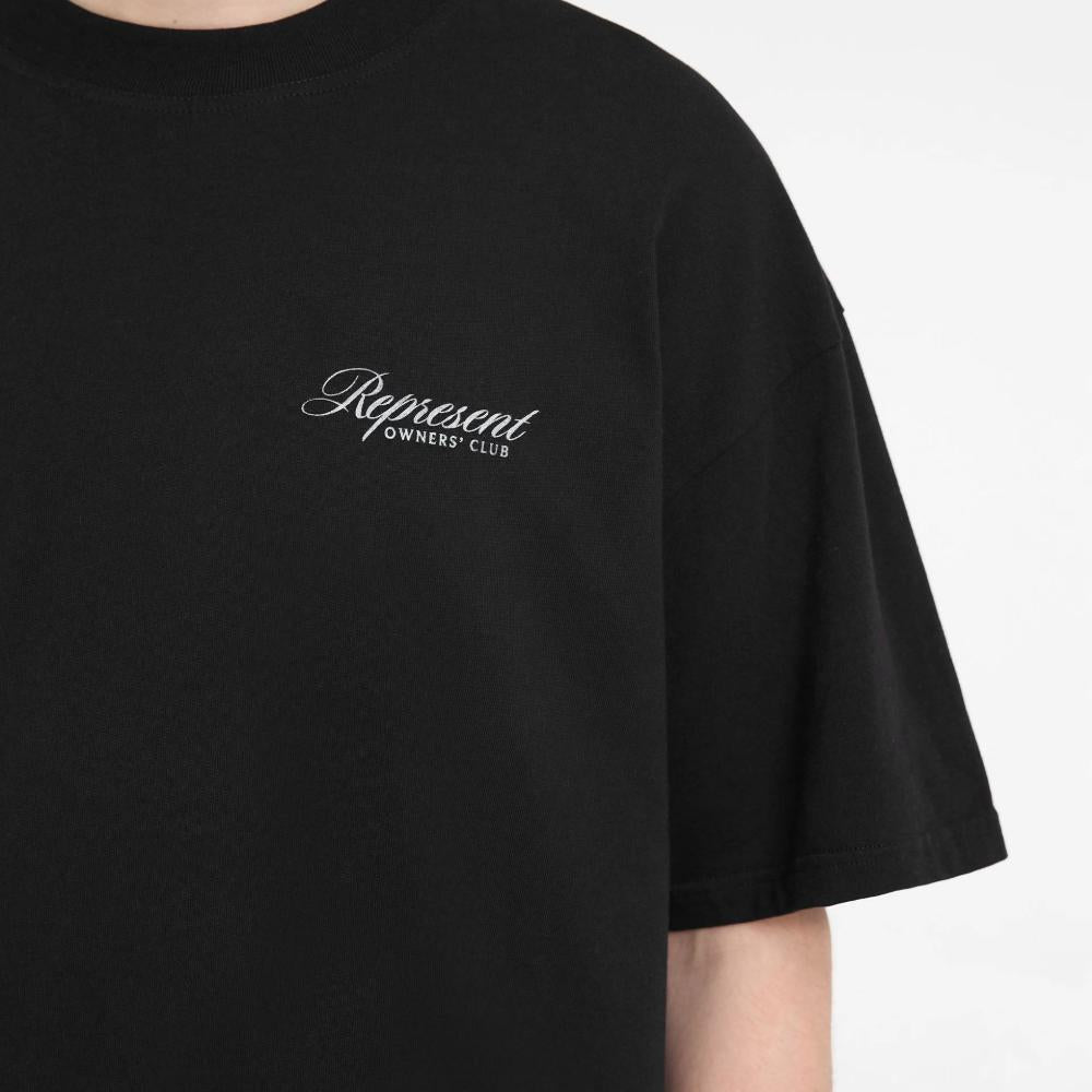 Represent Owners Club Script Tee Black