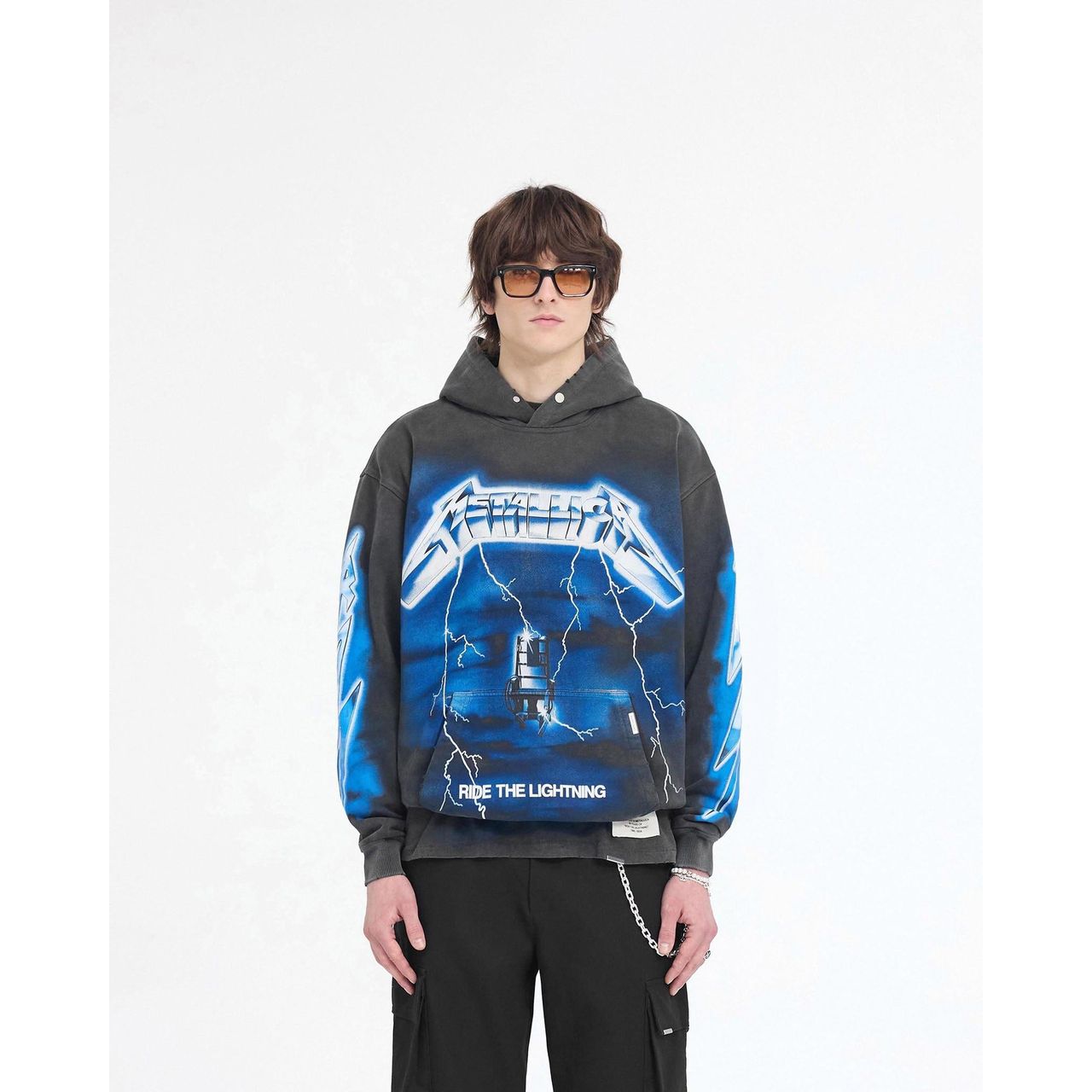 Represent Metallica Ride The Lightning Hoodie Vintage Grey