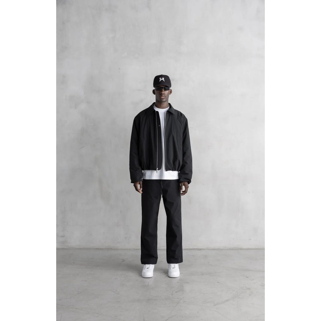 Stampd Oversized Cropped Bomber Black