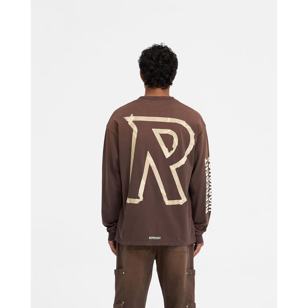 Represent Masking Tape Initial LS Tee Cedar