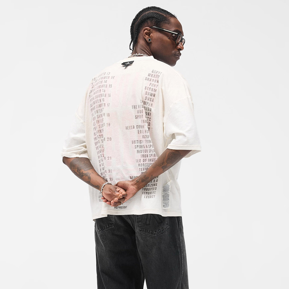 Represent Reversible Living Legacy Tee Washed Ecru