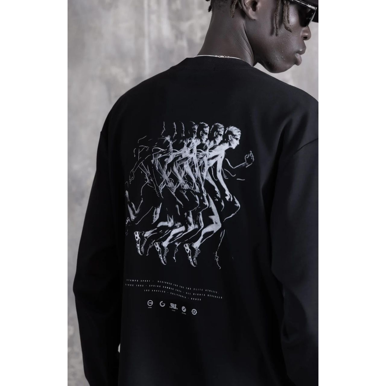 Stampd Runner LS Relaxed Tee Black