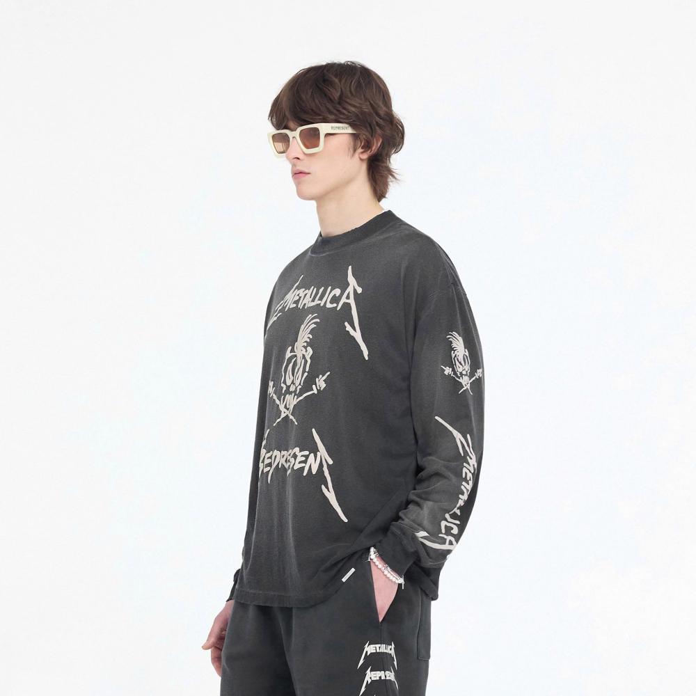 Represent Metallica Garage Inc LS Tee Stained Black