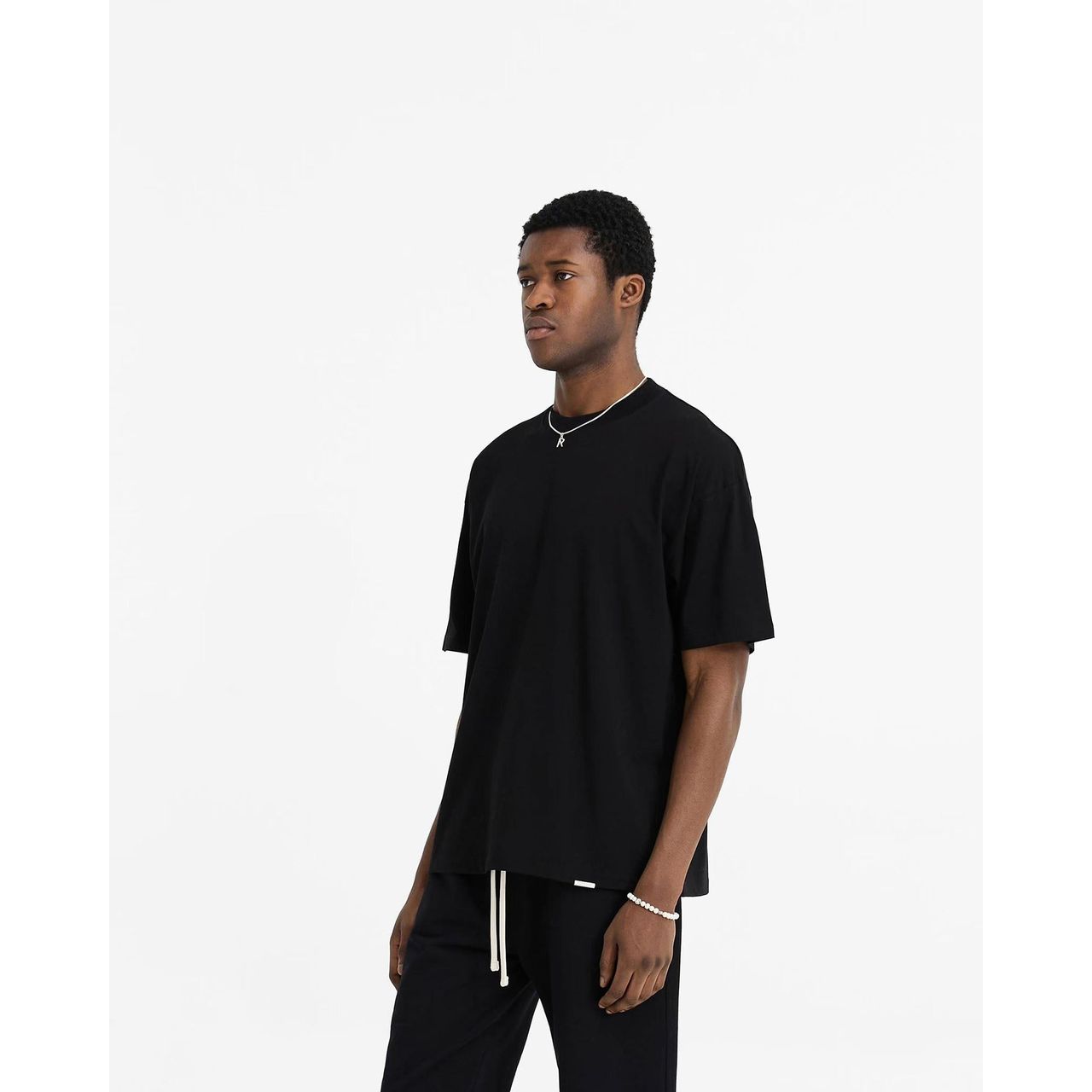 Represent Initial Oversized Tee Black