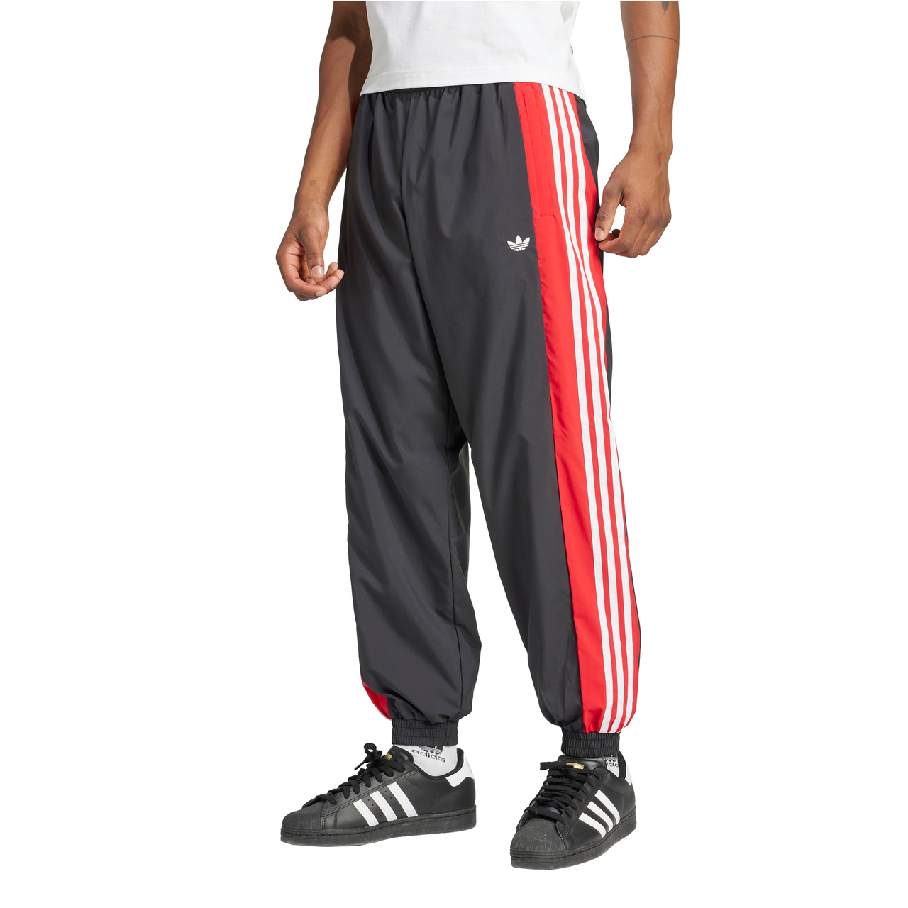 Adidas Warm-up Track Pants Black Scarlet