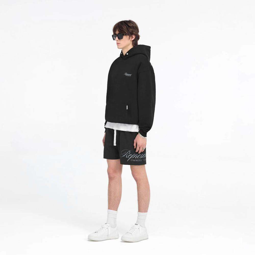Represent Owners Club Script Hoodie Black