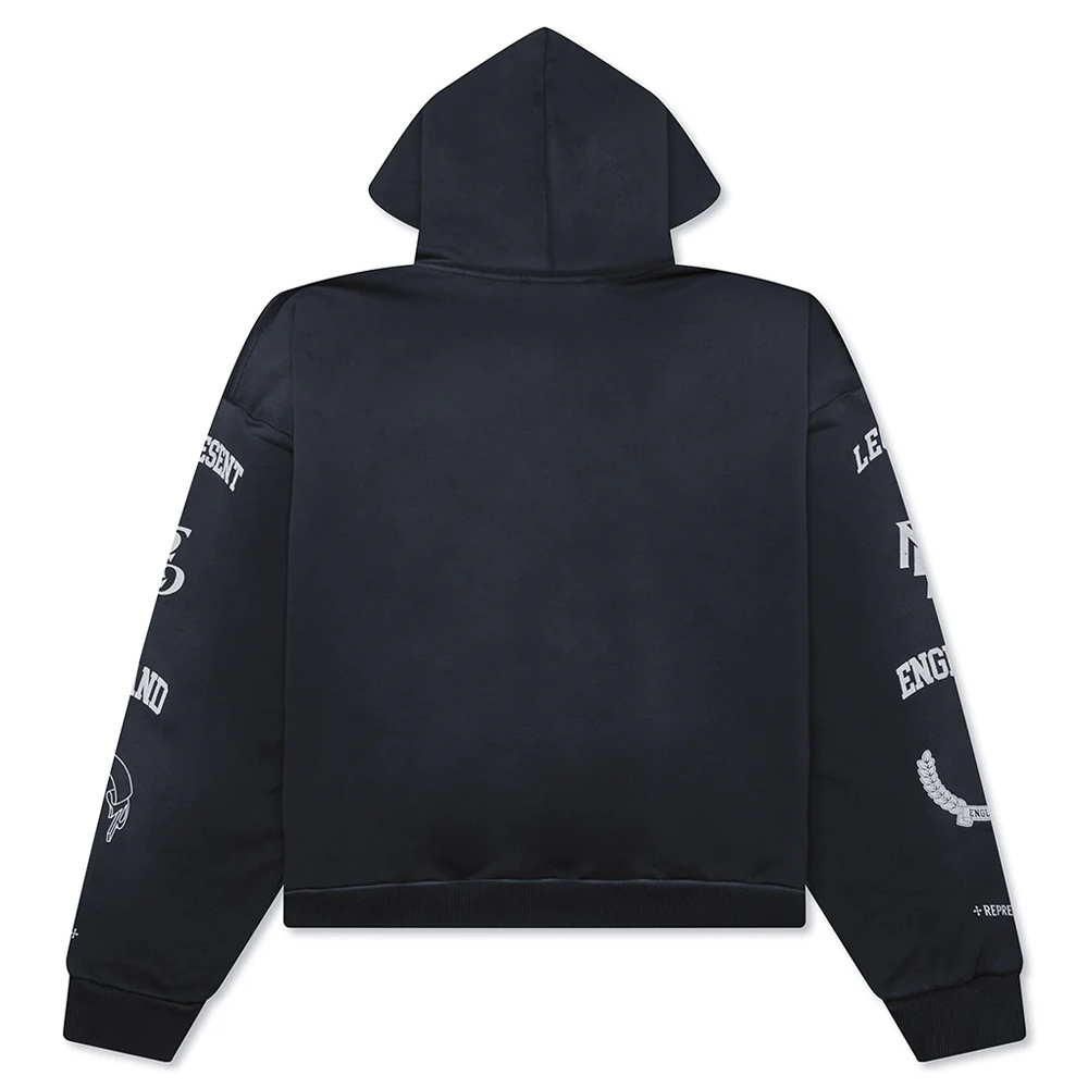Represent Legacy Crest Hoodie Stained Black