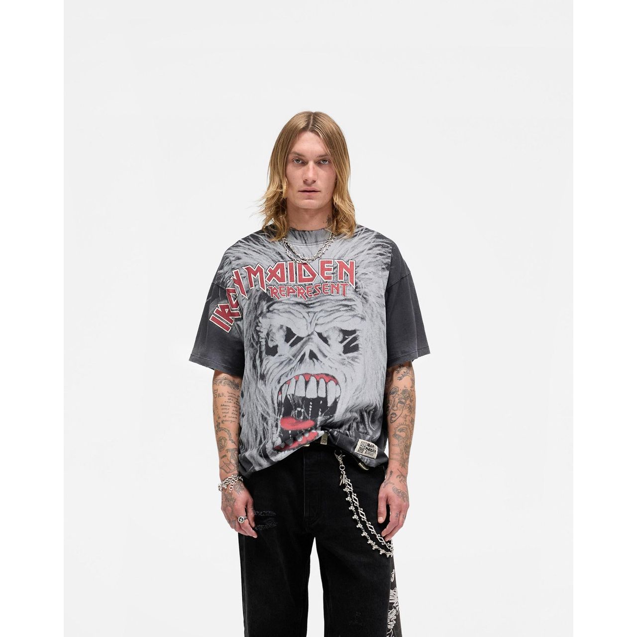 Represent x Iron Maiden British Metal Stained Black