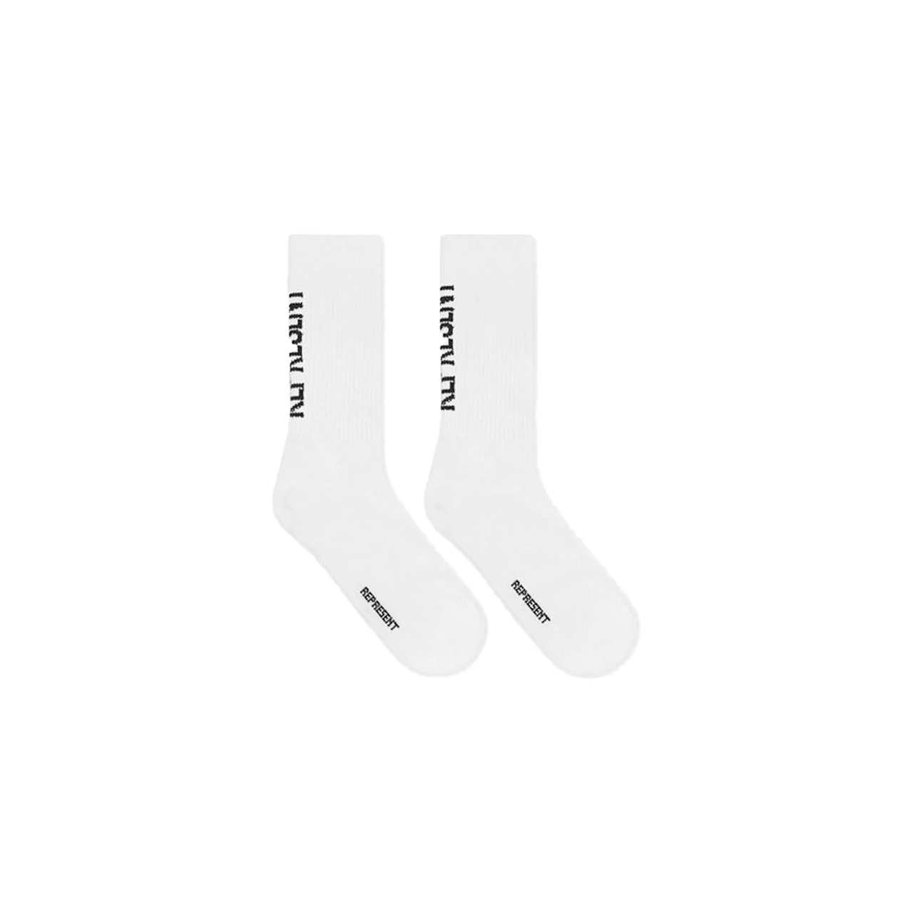 Represent Logo Socks White/Black