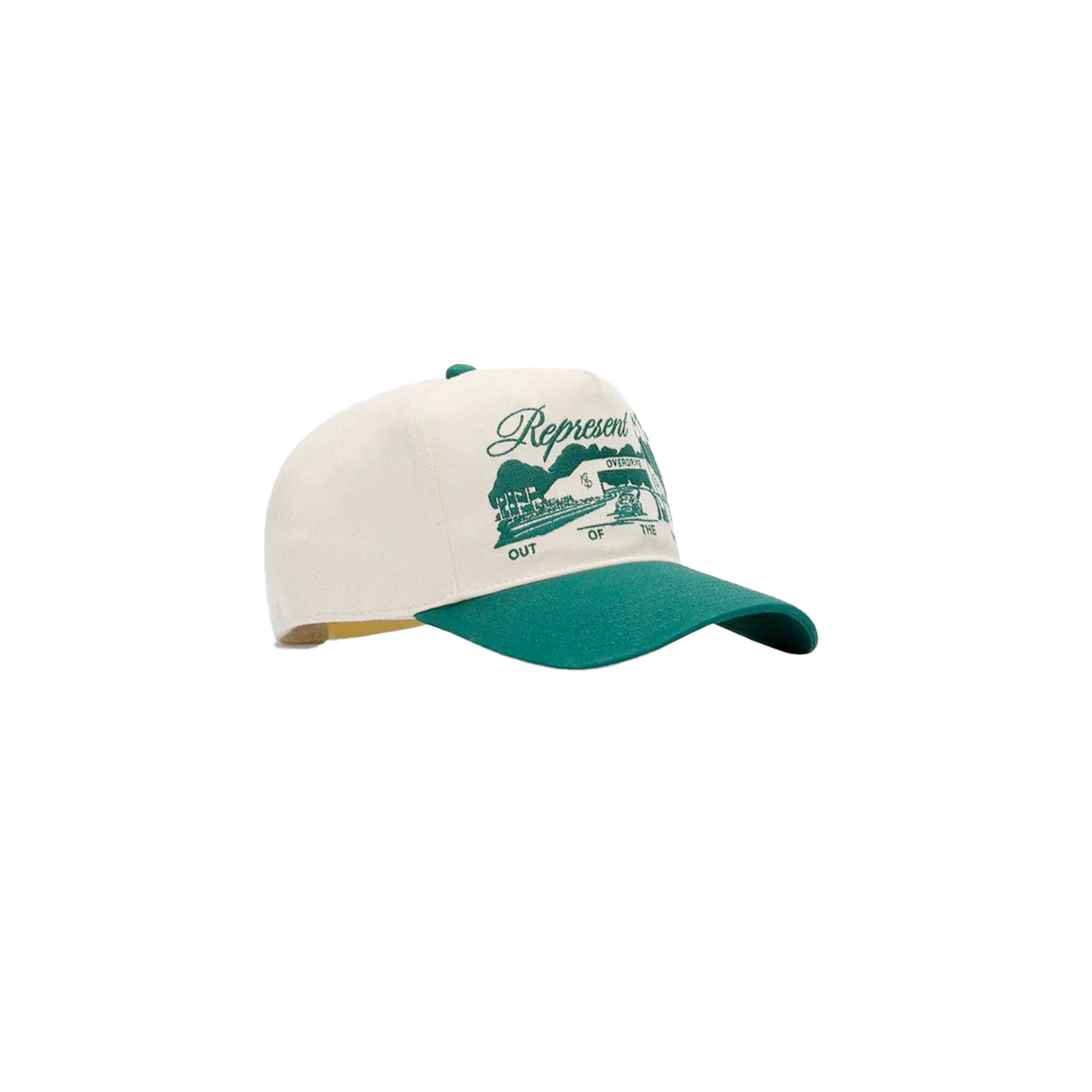 Represent Raceway Cap Antique White/Forest Green