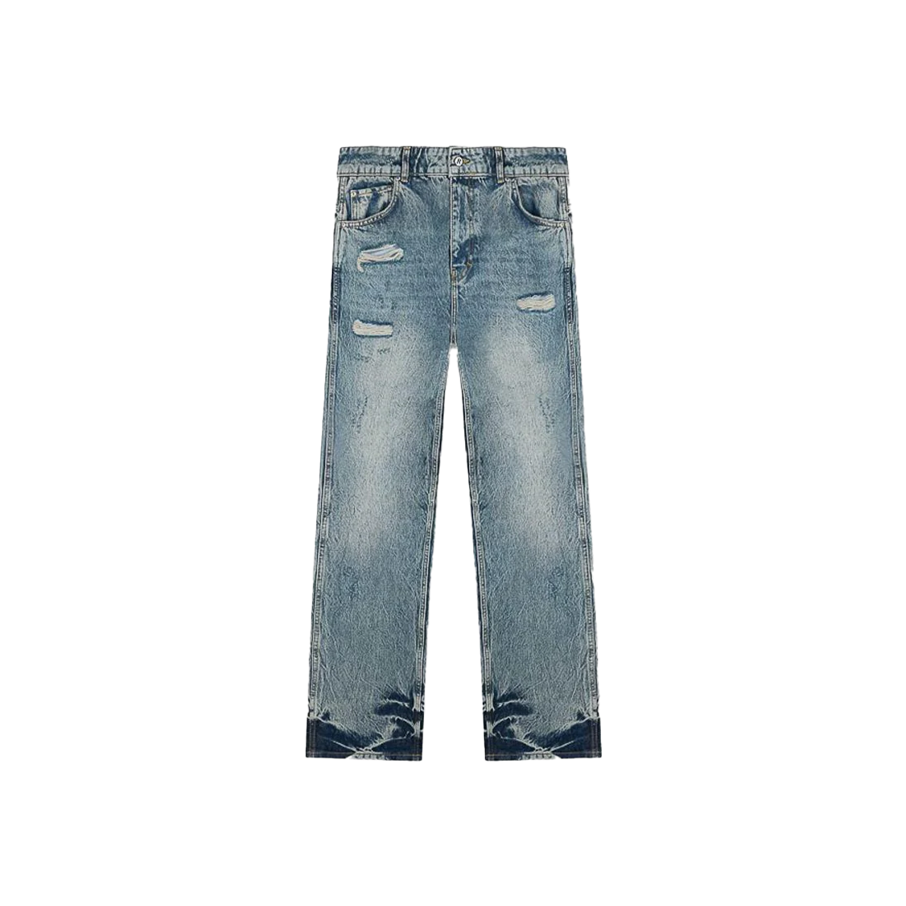 Represent R3 Distressed Baggy Denim Blue/Cream