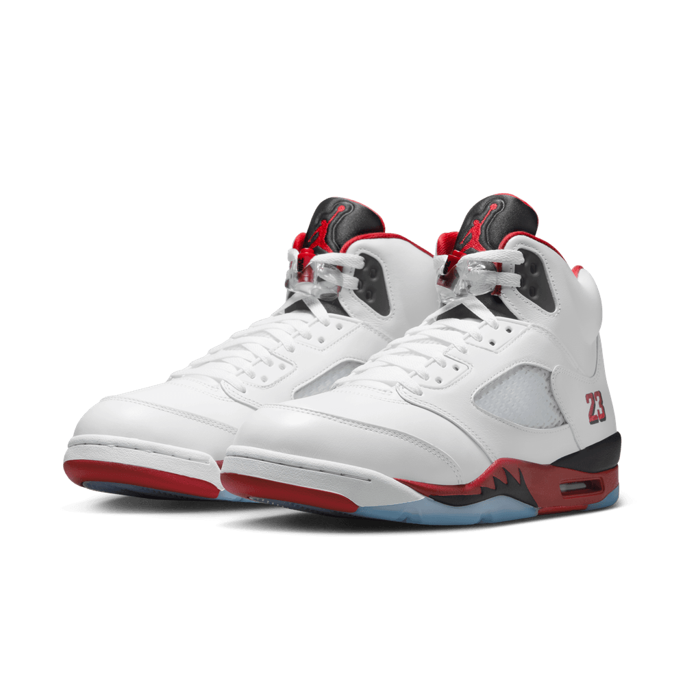 Air Jordan 5 Retro Fire Red Black Tongue