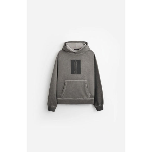 Stampd Oil Washed Madonna Hoodie Storm Grey