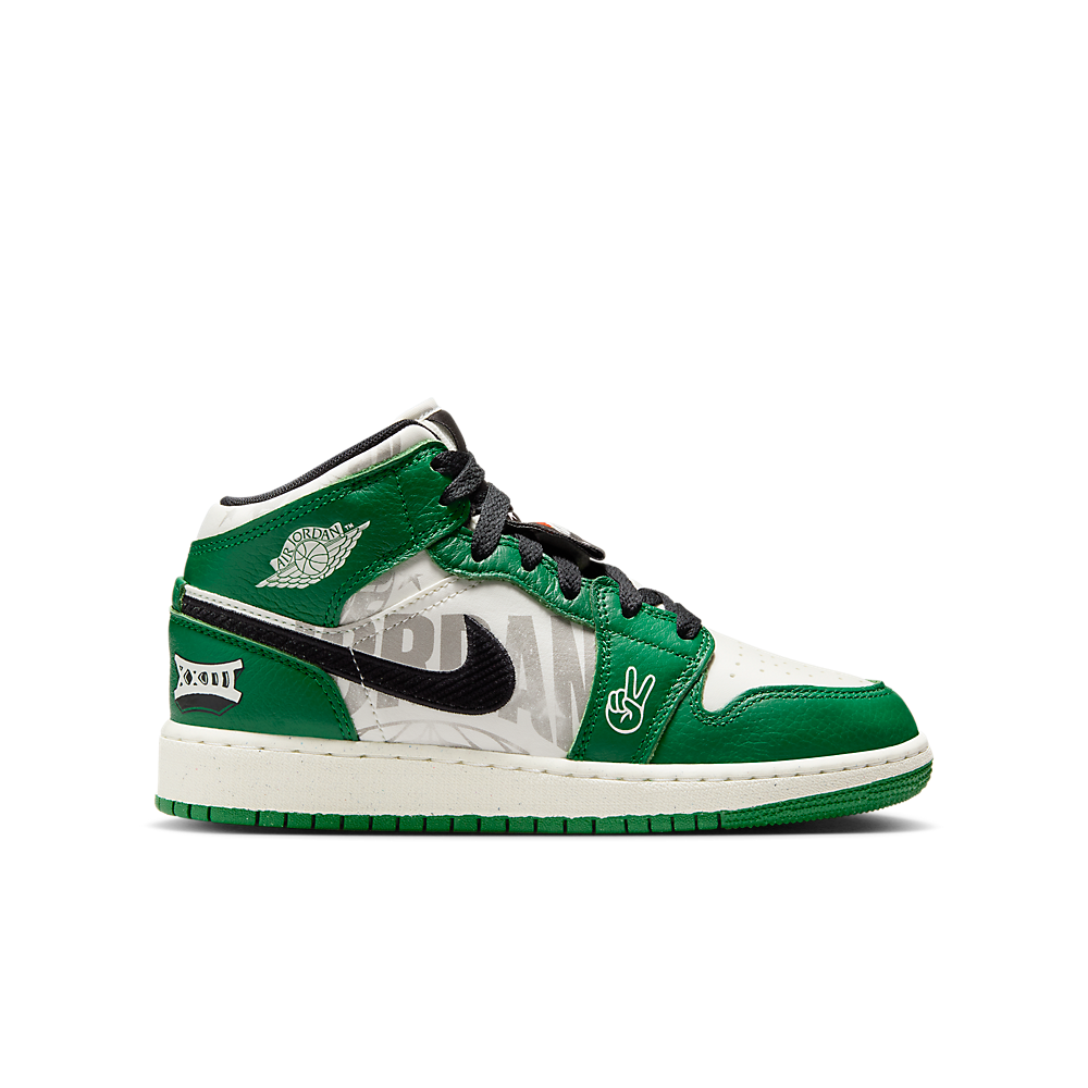 Air Jordan 1 Mid SE GS Pine Green