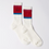 Parra Signature Striped Crew Socks Red Blue